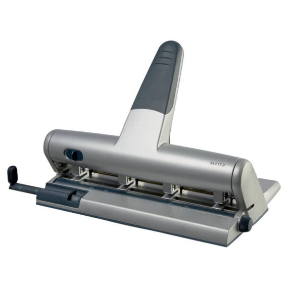 Perforatore a 4 fori a distanza variabile Leitz AKTO 5114 30 fogli grigio metallizzato - 51140184