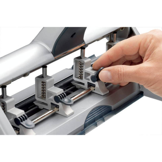 Perforatore a 4 fori a distanza variabile Leitz AKTO 5114 30 fogli grigio metallizzato - 51140184