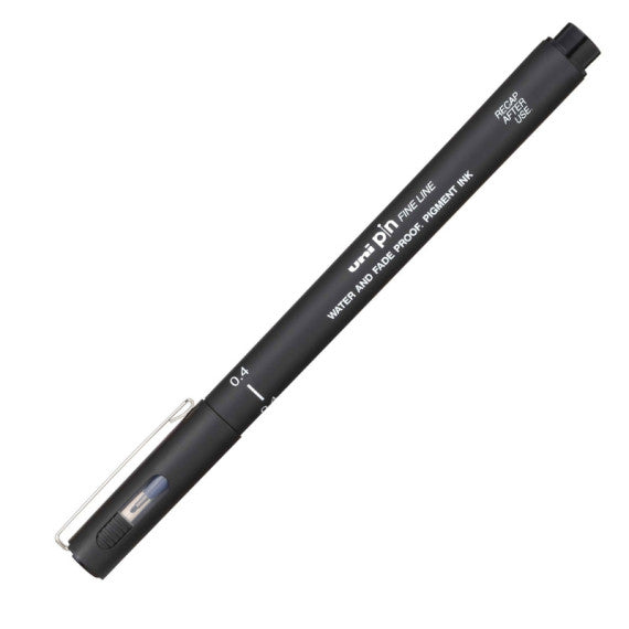 Pin fineliner - punta 0,4 mm - nero - Uni Mitsubishi