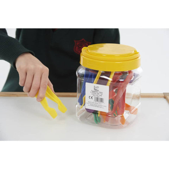 Pinzette jumbo Commotion TickiT per bambini - conf. 12 pz - 6 colori assortiti - 75088