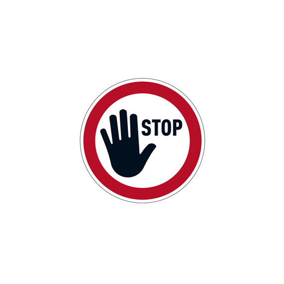 Pittogramma adesivo - da terra - Stop - diametro 43 cm - Durable