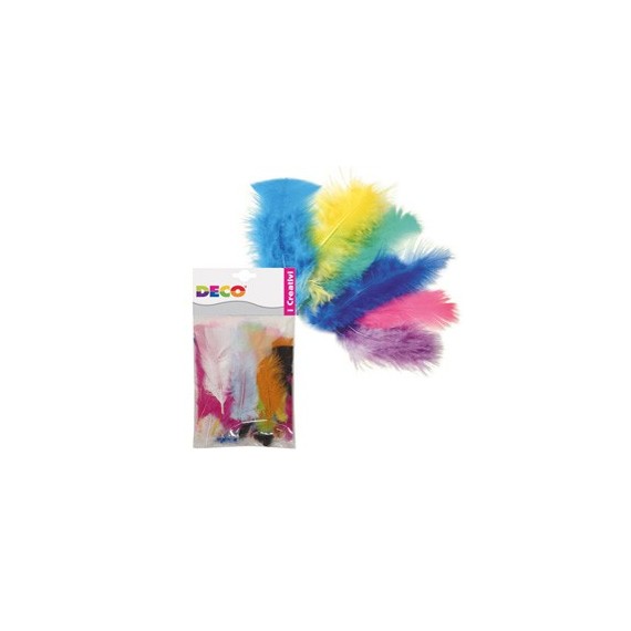 Piume colorate - 10 gr - Deco