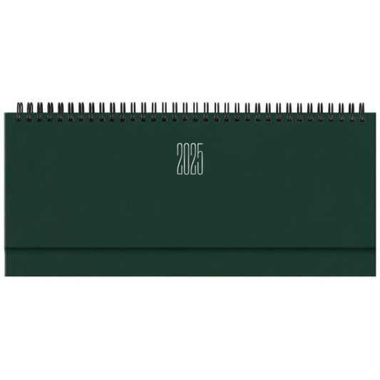 Planning 2025 spiralato 29,8x10,5 cm Gommato verde 25-023000404C