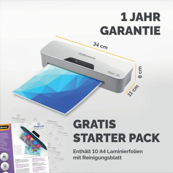 Plastificatrice a caldo Fellowes PIXEL bianco A4 5601401