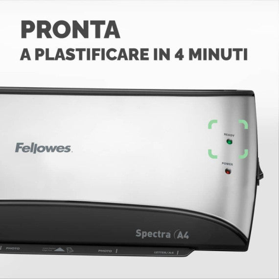 Plastificatrice a caldo FELLOWES Spectra nero/argento A4 5737801