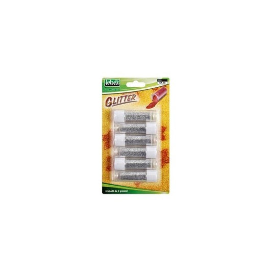 Porporina glitter - 2gr - argento - Lebez - conf. 6 tubi
