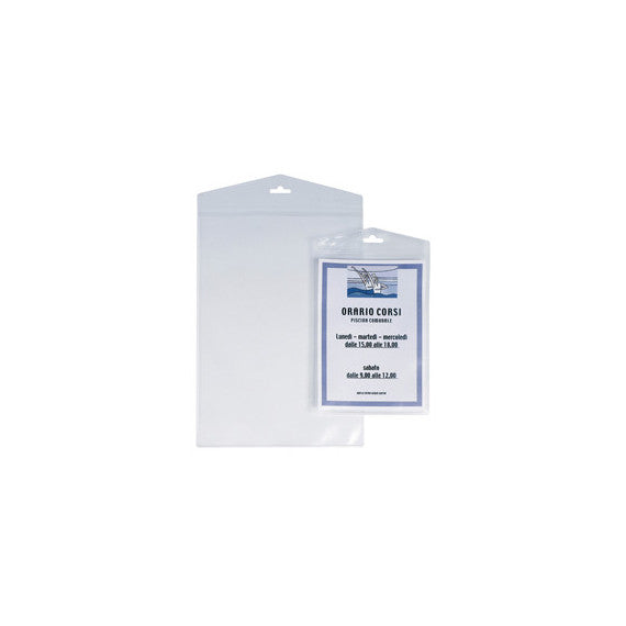 Porta Avvisi Appendimi - PPL - 15x21 cm - trasparente - Sei Rota - conf. 10 pezzi
