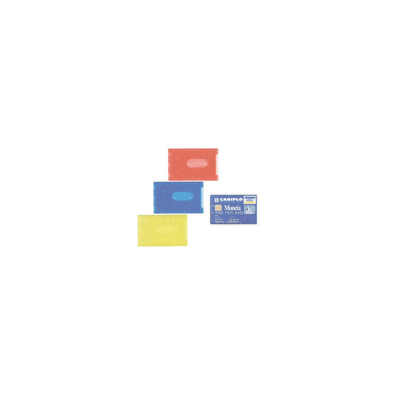 Porta Cards rigido - PVC - 8,5x5,4 cm - semitrasparente - Favorit