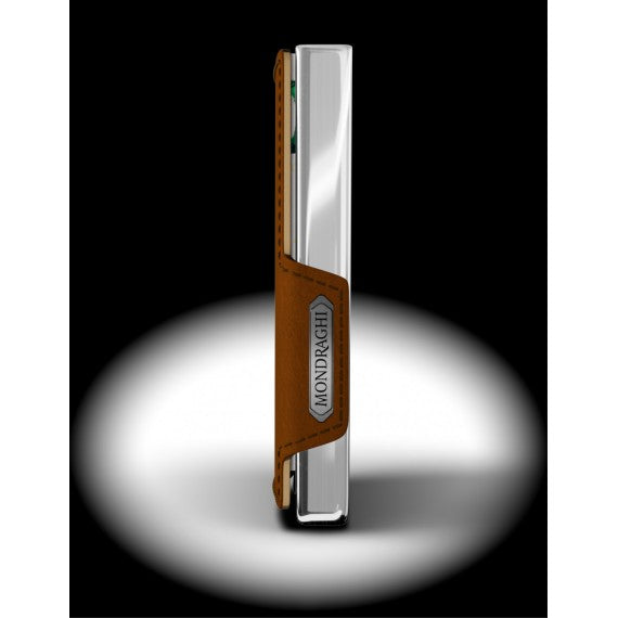 PORTA TESSERE MONDRAGHI ELEGANCE BROWN - MINI WALLET IN PELLE CON PROTEZIONE RFID - 9 TESSERE CARDS + BANCONOTE MADE IN ITALY