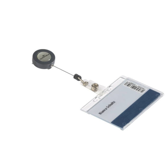 Portabadge Durable Chiuso con chiocciola yo-yo 1 tessera conf. 10 pz 54x87 mm 8012-19