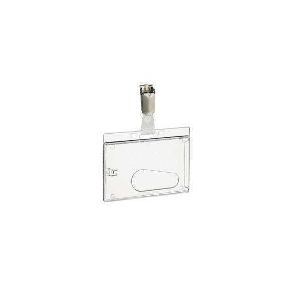 Portabadge rigido - 5,4 x 8,5 cm - Durable - conf. 50 pezzi