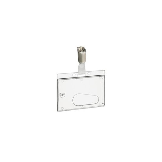 Portabadge rigido - 5,4 x 8,5 cm - Durable - conf. 50 pezzi