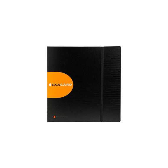 Portabiglietti da visita Exacard - 320 posti - 26,5x25 cm - nero - Exacompta