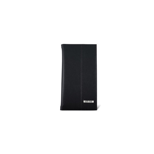 Portabiglietti da visita Professional - similpelle - nero - 12,5x23,5 cm - City Time