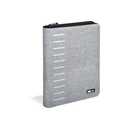 Portablocco City Time A4 in tessuto tecnico - 26x34 cm - grigio - 61727