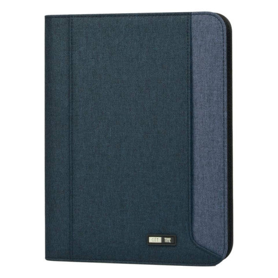 Portablocco City Time Dual A4 in tessuto tecnico - 26x34 cm - blu - 61501