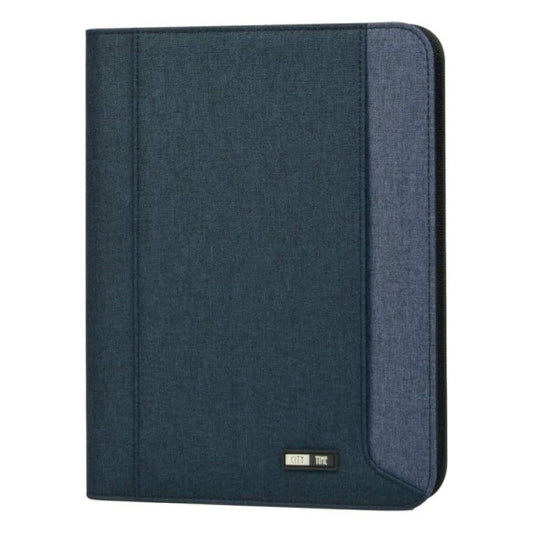 Portablocco City Time Dual A4 in tessuto tecnico - 26x34 cm - blu - 61501