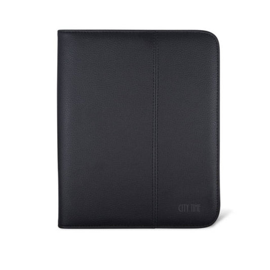 Portablocco City Time Professional A5 in eco-pelle - 20,5x25 cm - nero - 4850-N
