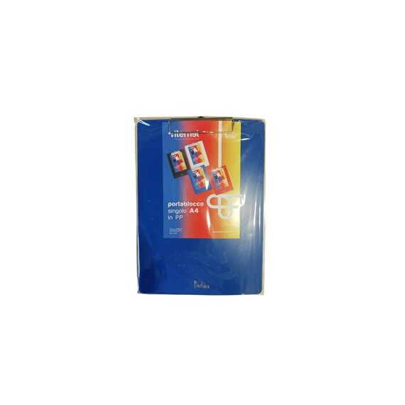 Portablocco con molla in metallo - copertina in PPL - A4 - blu - Iternet