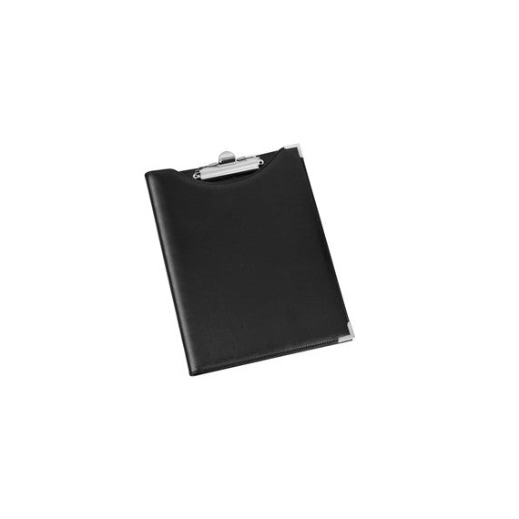 Portablocco in similpelle con tasca - nero - 24 x 31cm - Lebez