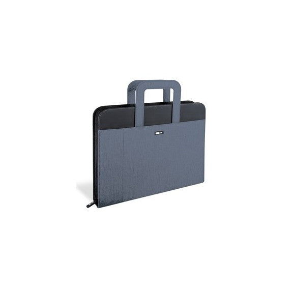 Portablocco - tessuto - c/anelli - grigio scuro - 28,5x36 cm - City Time
