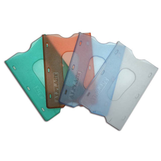 Portacard rigido Alplast ad uno scomparto con asola estrattrice trasparente - 1009