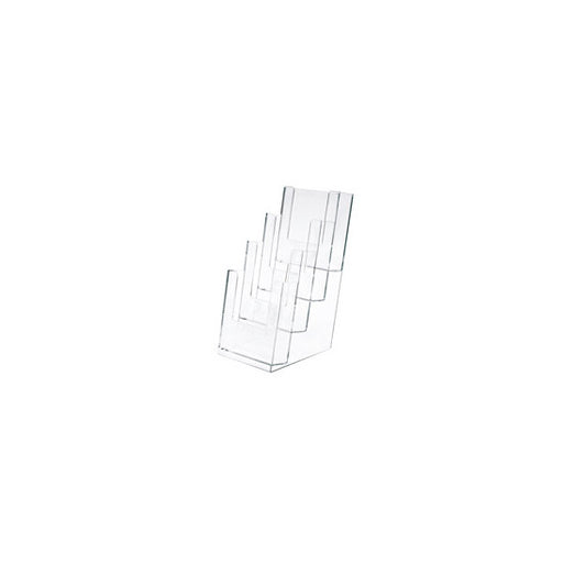 Portadepliant - 11 x 25 x 14 cm - plastica - trasparente - Lebez