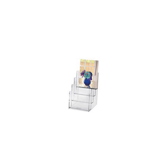 Portadepliant -16,5 x 24 x 14 cm - plastica - trasparente - Lebez