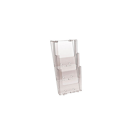 Portadepliant da parete triplo - 3 tasche A4 - trasparente - Studio T