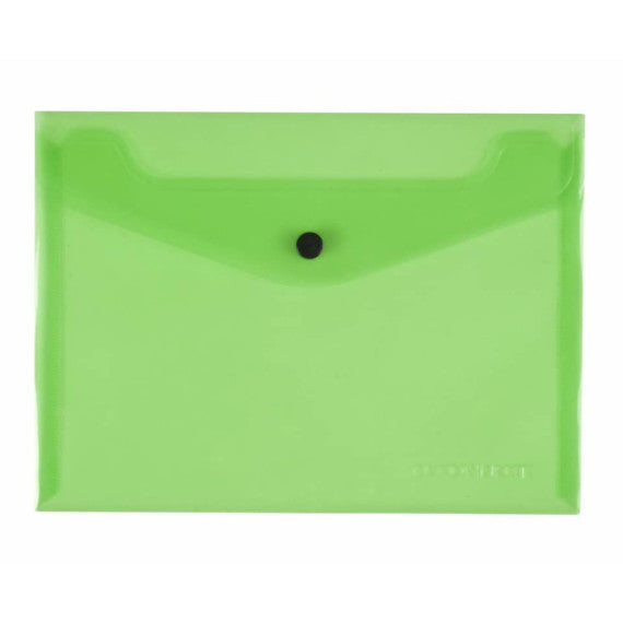 Portadocumenti con bottone Q-Connect A4+ ppl verde KF03597
