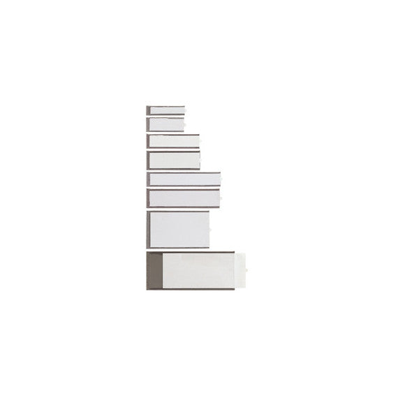 Portaetichette adesivo Ies B1 - 16 x 63 mm - grigio - Sei Rota - conf. 10 pezzi