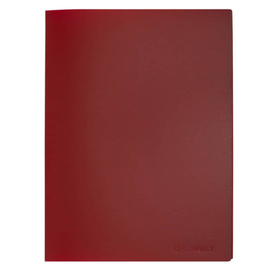 Portalistini in polipropilene con 40 tasche Q-Connect formato A4 - rosso opaco - KF01258