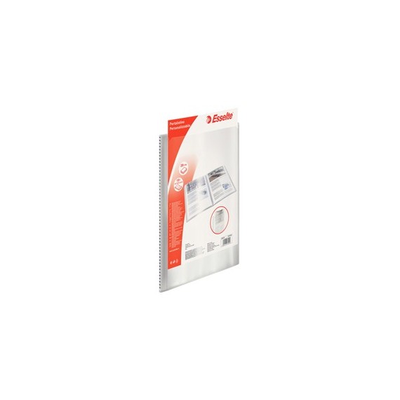 Portalistini personalizzabile - 22x30 cm - 10 buste antiriflesso - trasparente - Esselte