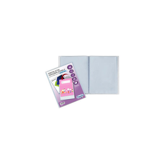 Portalistini personalizzabile Premium - liscio - 22x30 cm - 80 buste - trasparente - Favorit