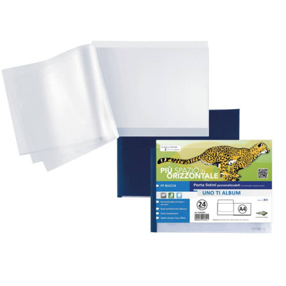 Portalistini UNO T Sei Rota a libro PP buccia - 25x35 cm - 24 interni - blu - 55252407 CF10