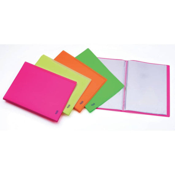 Portalistino a fogli fissi FAVORIT Neon liscio 22x30 cm 20 buste arancione fluo 400102286