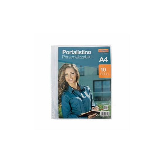 Portalistino personalizzabile Nikoffice A4 trasparente - 100 fogli 01NIK144