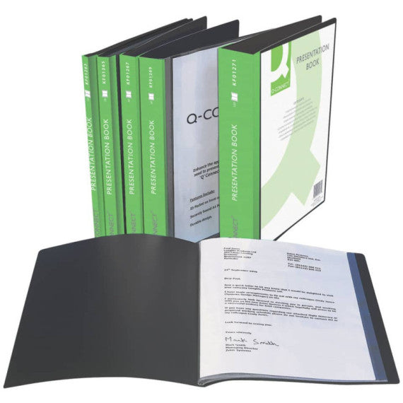 Portalistino personalizzabile Q-Connect A4 apertura superiore 40 buste KF01267
