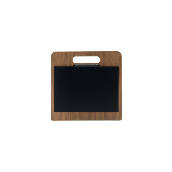 Portamenù a tagliere con anelli Chopping Board - 32 x 24 cm - legno di noce - Securit