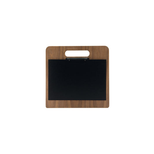 Portamenù a tagliere con anelli Chopping Board - 32 x 24 cm - legno di noce - Securit