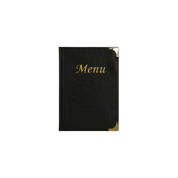 Portamenù Basic - A5 - 23,7 x 17,2cm - PVC - nero - 4+2 buste fisse incluse - Securit