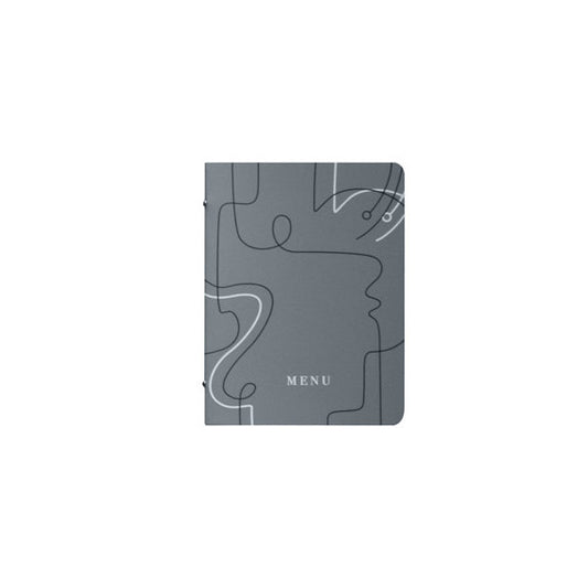Portamenù linea Linee - A5 - 17x23 cm - grigio - Stilcasa