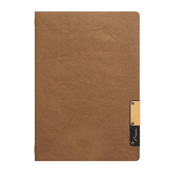 Portamenù Nature - 1 inserto doppio - A5 - 24,9 x 17,5 cm - marrone - Securit