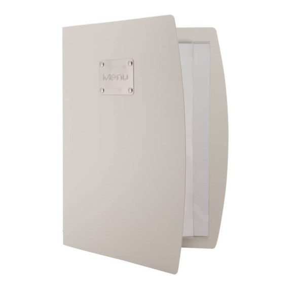 Portamenù Securit® Rio A4 grigio  MC-RCA4-WT