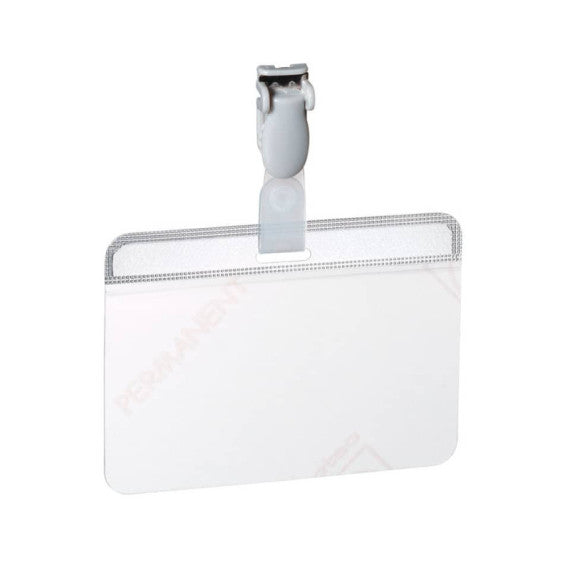 Portanome autolaminante Durable Eurobadge trasparente 54x90mm in conf. 25 pz - 8149-19