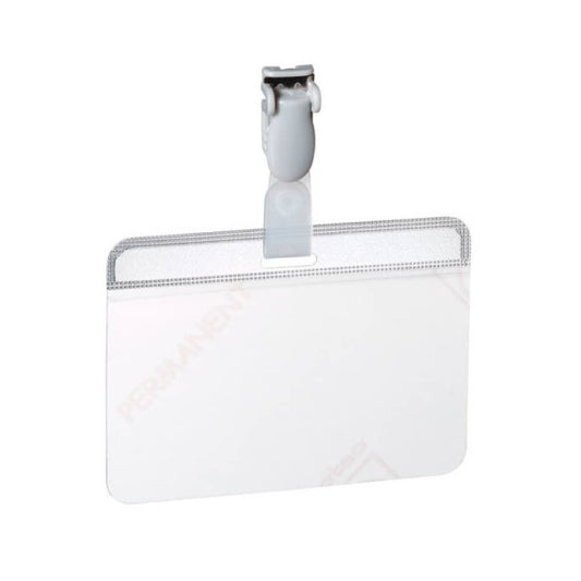 Portanome autolaminante Durable Eurobadge trasparente 54x90mm in conf. 25 pz - 8149-19