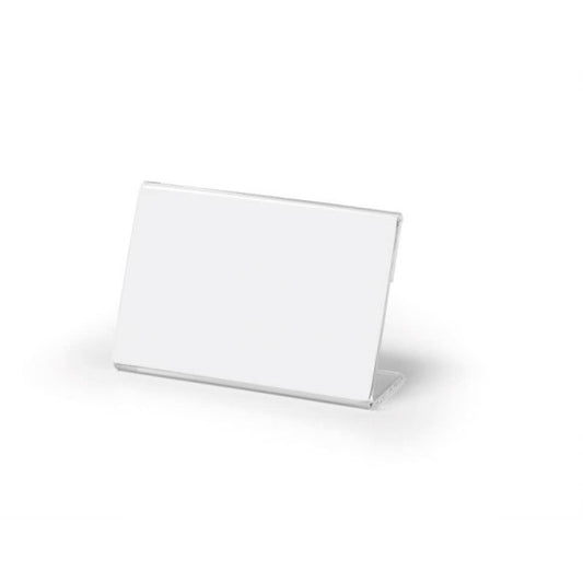 Portanome da tavolo Lebez in acrilico - 6,5x4,2 cm - trasparente - conf. 24 pezzi - 50984