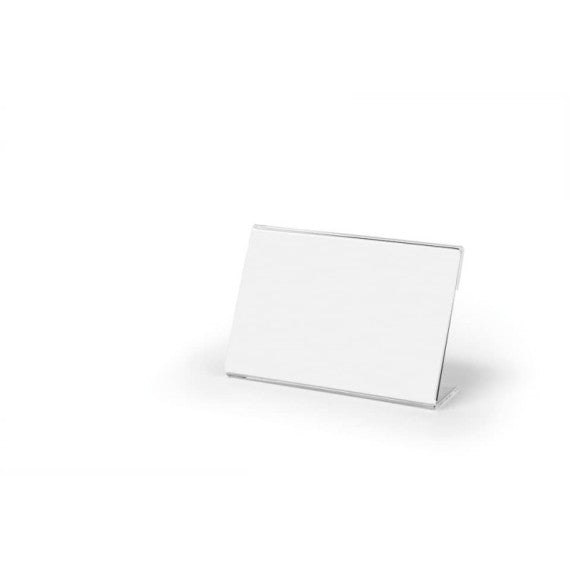 Portanome da tavolo Lebez in acrilico - 8,5x5,5 cm - trasparente - conf. 24 pezzi - 50985
