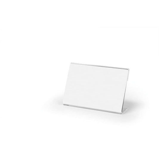 Portanome da tavolo Lebez in acrilico - 8,5x5,5 cm - trasparente - conf. 24 pezzi - 50985