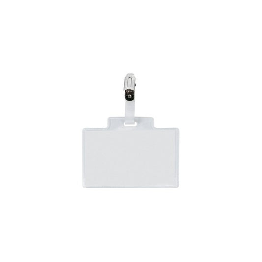 Portanome Pass 3 M - clip in metallo - senza cartoncino - 9,5 x 6 cm - Sei Rota - conf. 100 pezzi